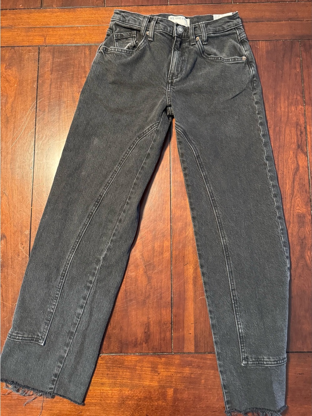 We The Free High-Rise Washed Charcoal Straight Jeans